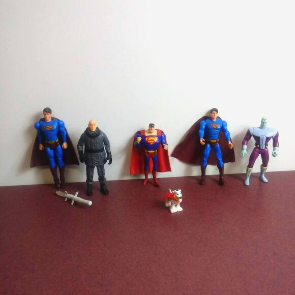 DC Comics Other - Vtg Superman Lot Lex Luther Krypto Brainiac Movie Kevin Spacey Action Figures